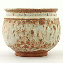 イサク・イサクソン  一点もの  白/茶色のボウル  茶碗  (12cm)  2000年代  #42
