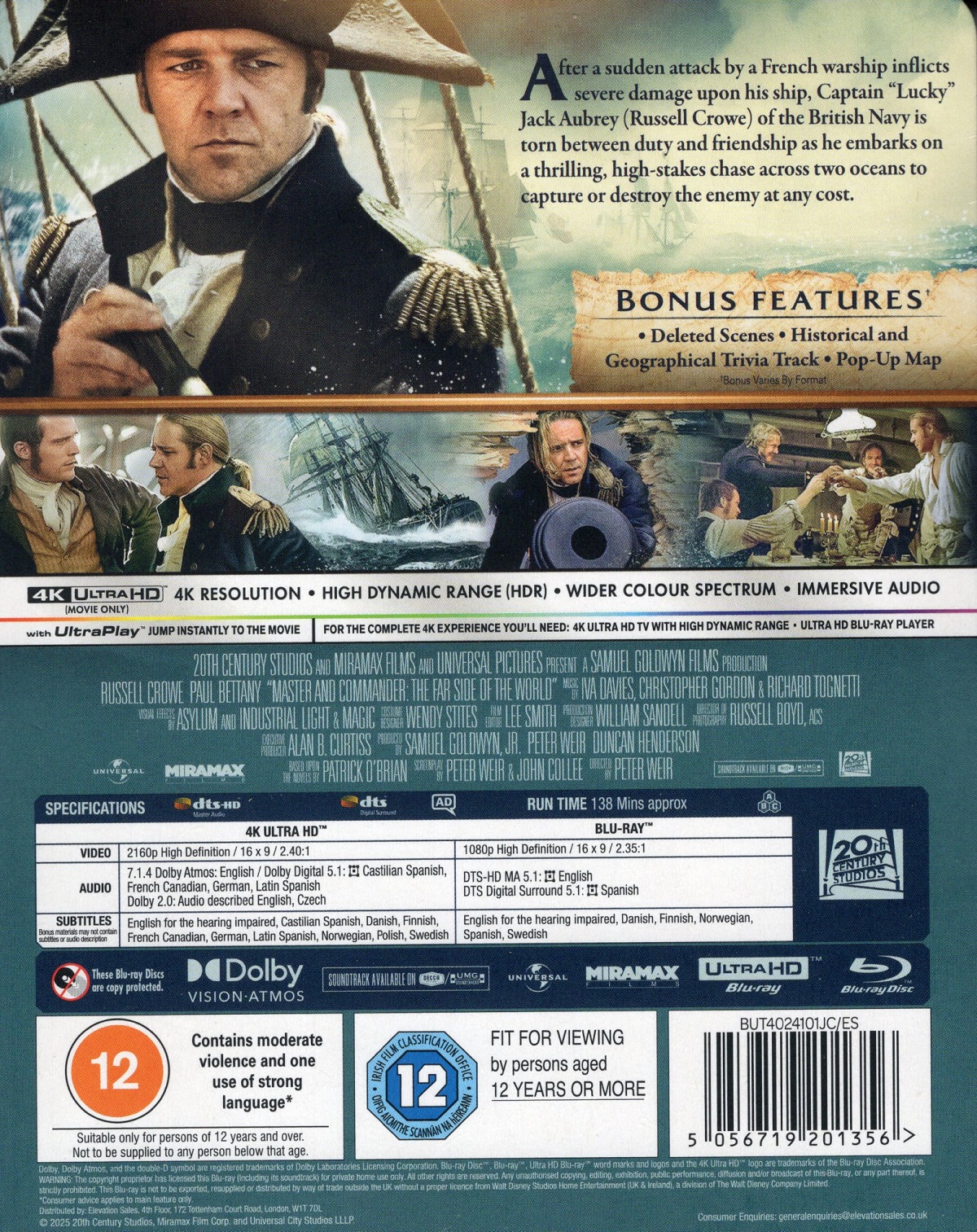 Master and Commander - The Far Side of the World (Limited Edition Steelbook) (4K Ultra HD + Blu-ray) - 2