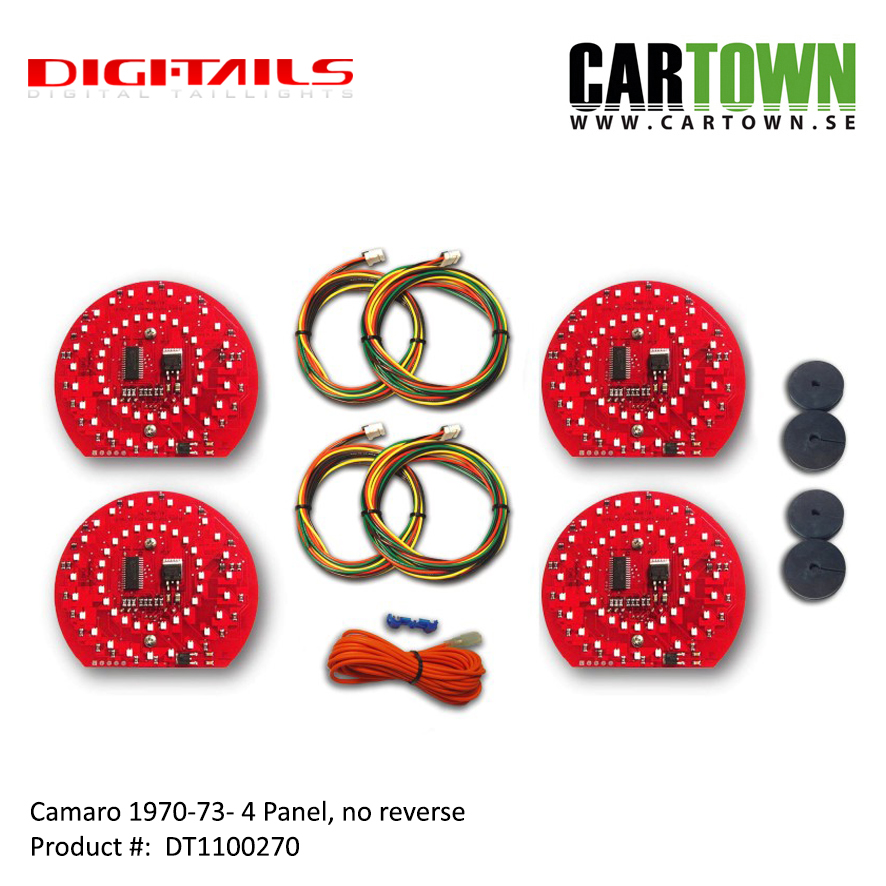 1970-73 Camaro - 4 Panel Sequential LED Taillight Kit - 2