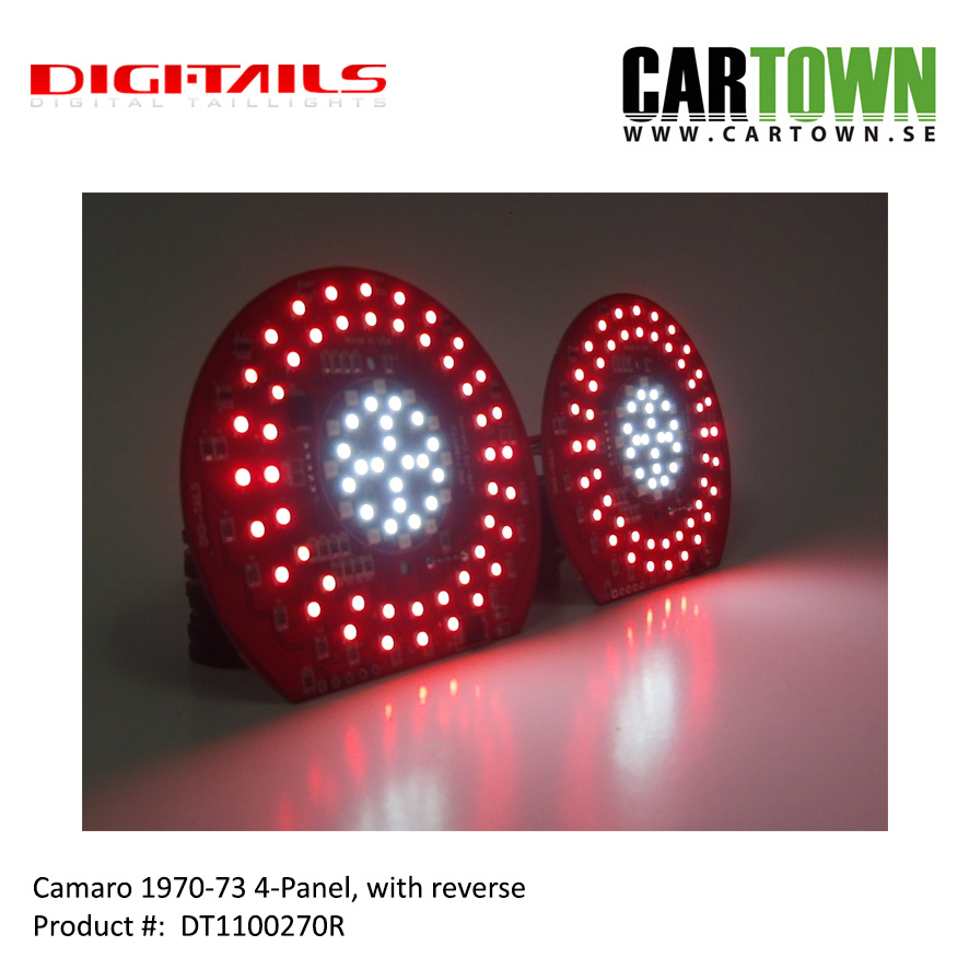 1970-73 Camaro - 4 Panel Sequential LED Taillight Kit - 3