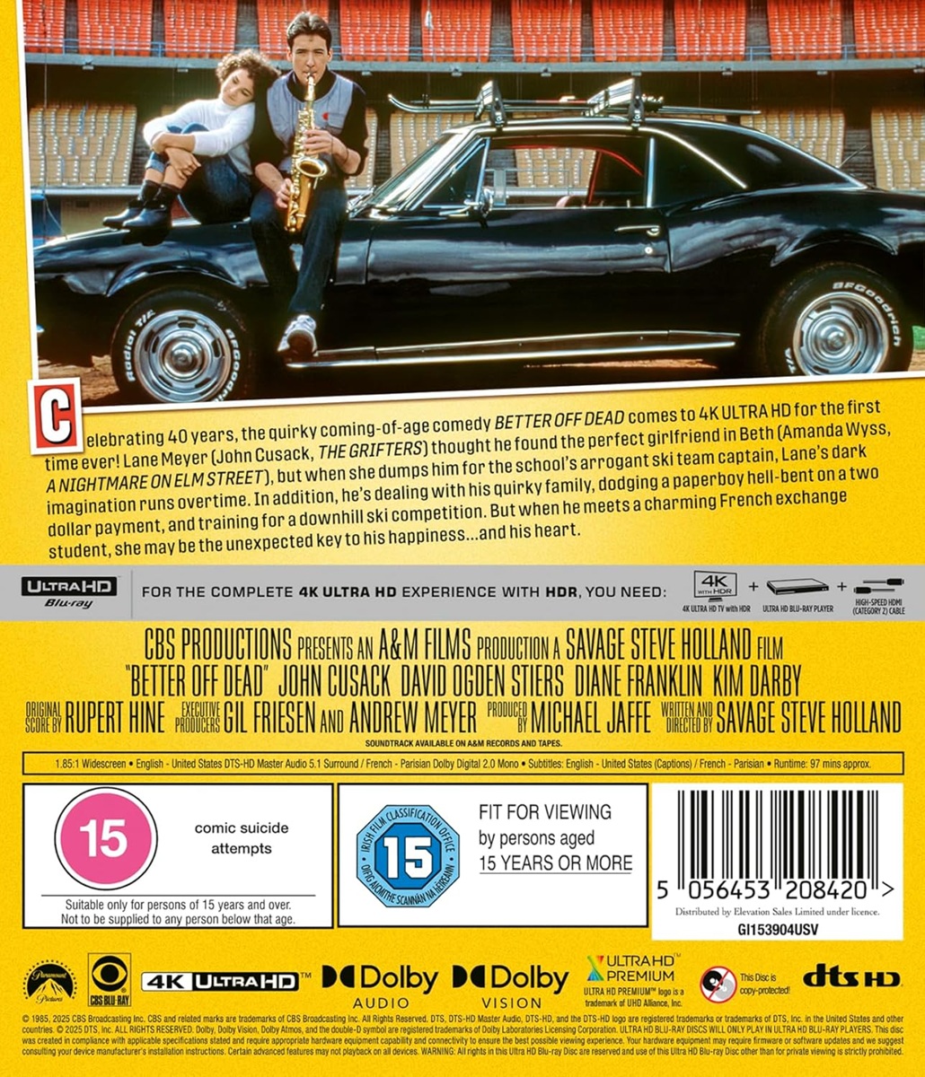 Better Off Dead (ej svensk text) (4K Ultra HD) - 2