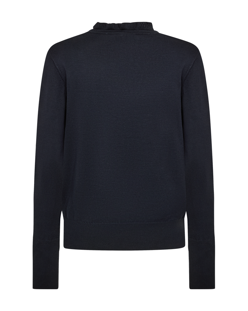 Jumper Katie V-ringad med knappar marin - 2
