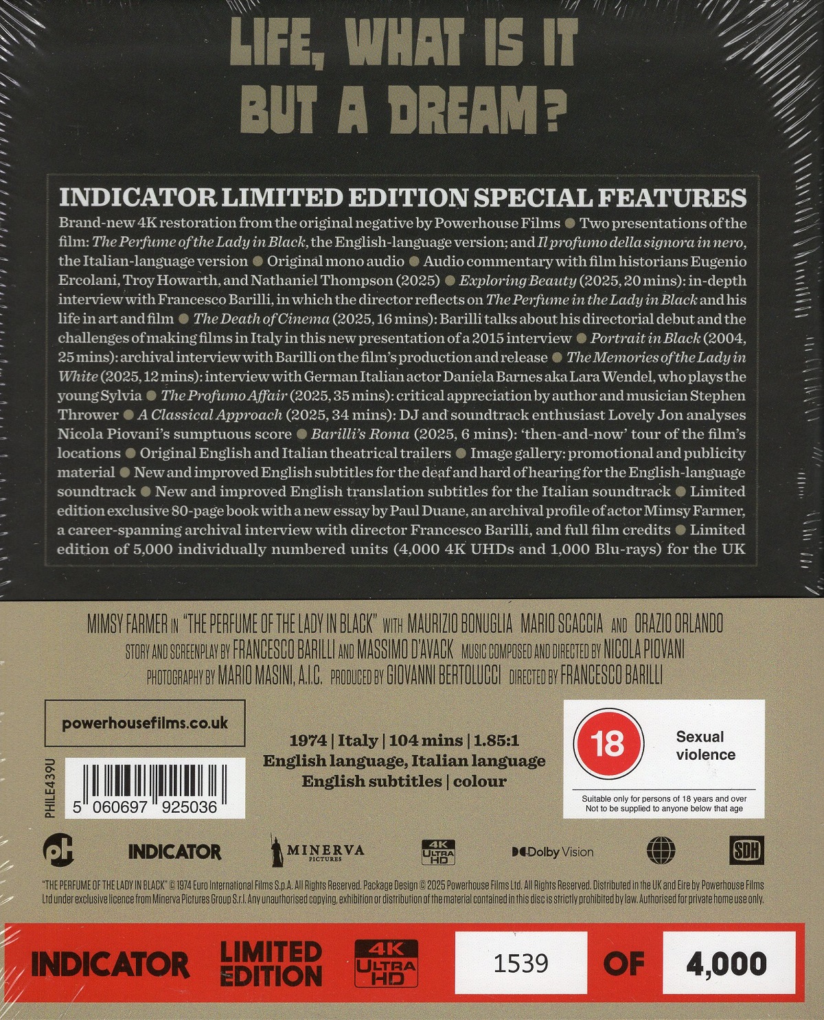 The Perfume of the Lady In Black (Limited Edition) (ej svensk text) (4K Ultra HD) - 2