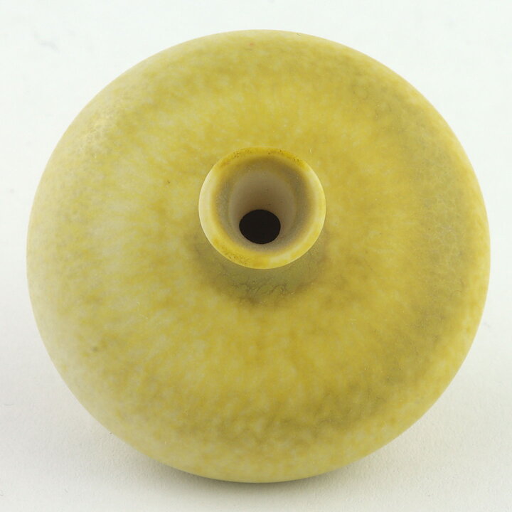 Berndt Friberg (1960s) Unique Yellow Haresfur Vase 3,5 cm