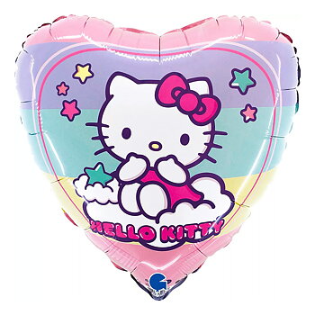 Hello Kitty Folie Ballong 46 cm - Rainbow
