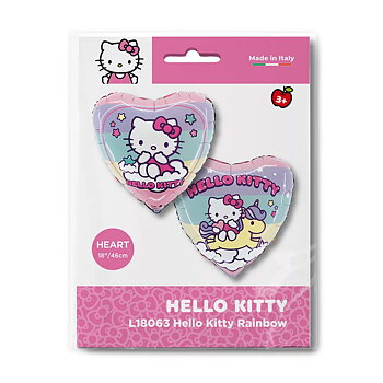 Hello Kitty Folie Ballong 46 cm - Rainbow