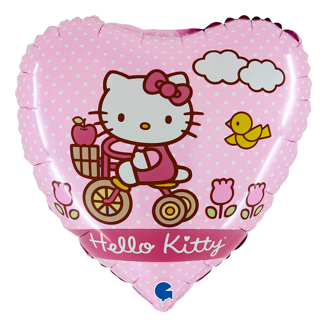 Hello Kitty Folie Ballong 46 cm - Cykel