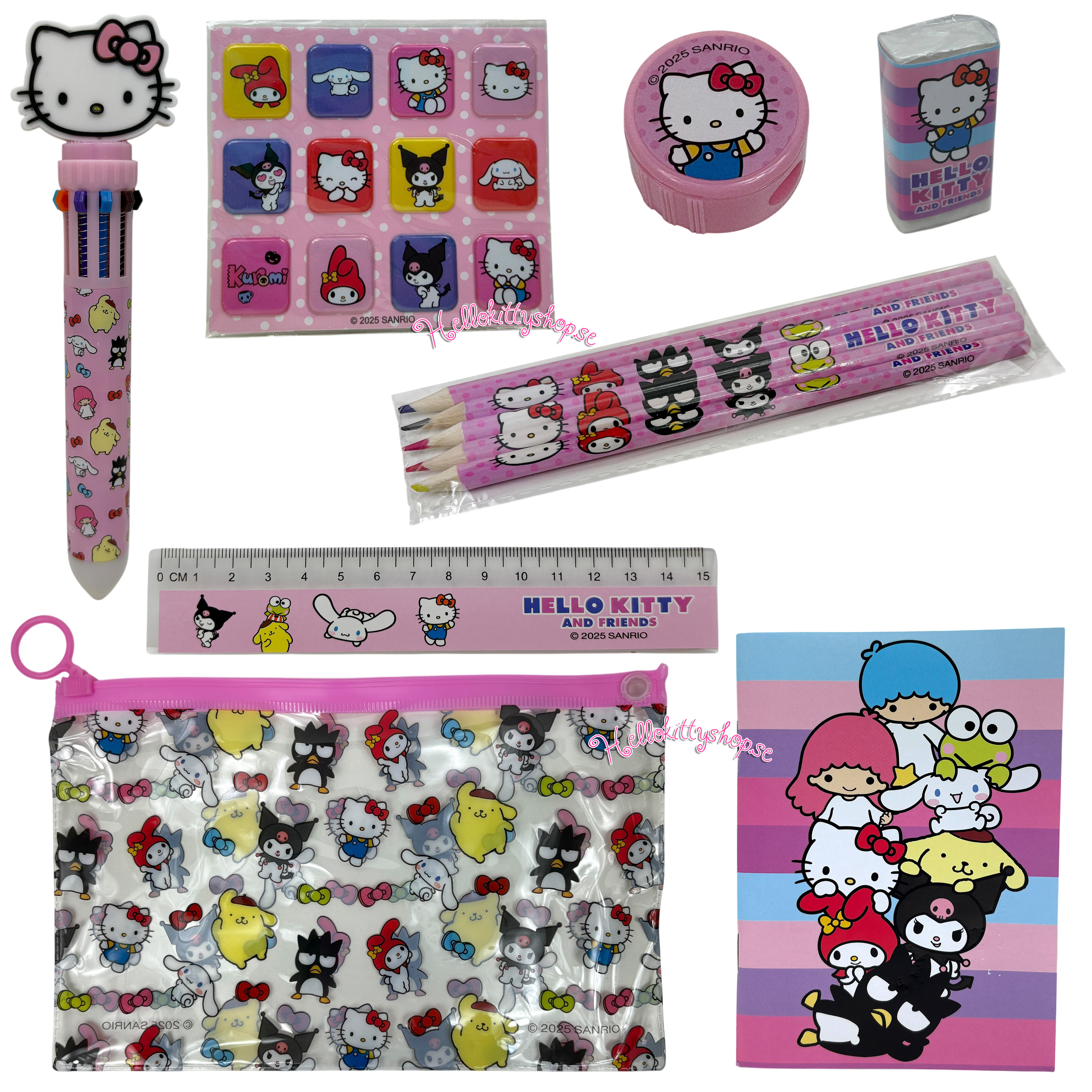 Hello Kitty and Friends Pennset i 12 delar
