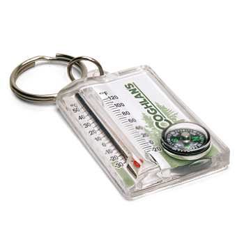 Zipper Pull Thermometer/Compass