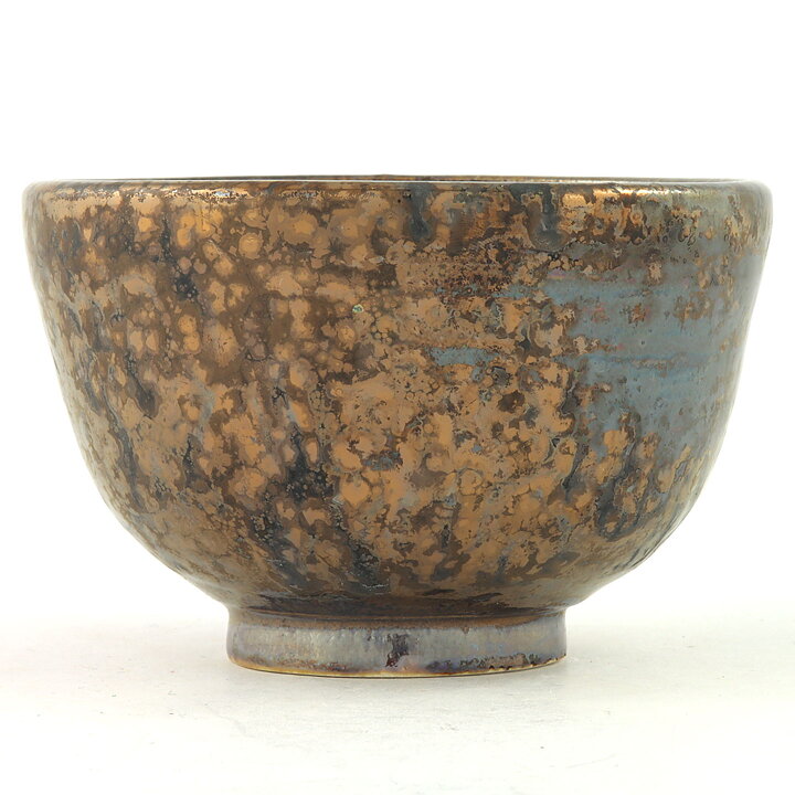 Isak Isaksson (2000s) Unique Chawan Bowl with Brown Glaze 11 cm #43