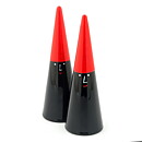 Ingegerd Råman (2005) Two Black Glass Elves Nisse 13 cm <with Boxes> 