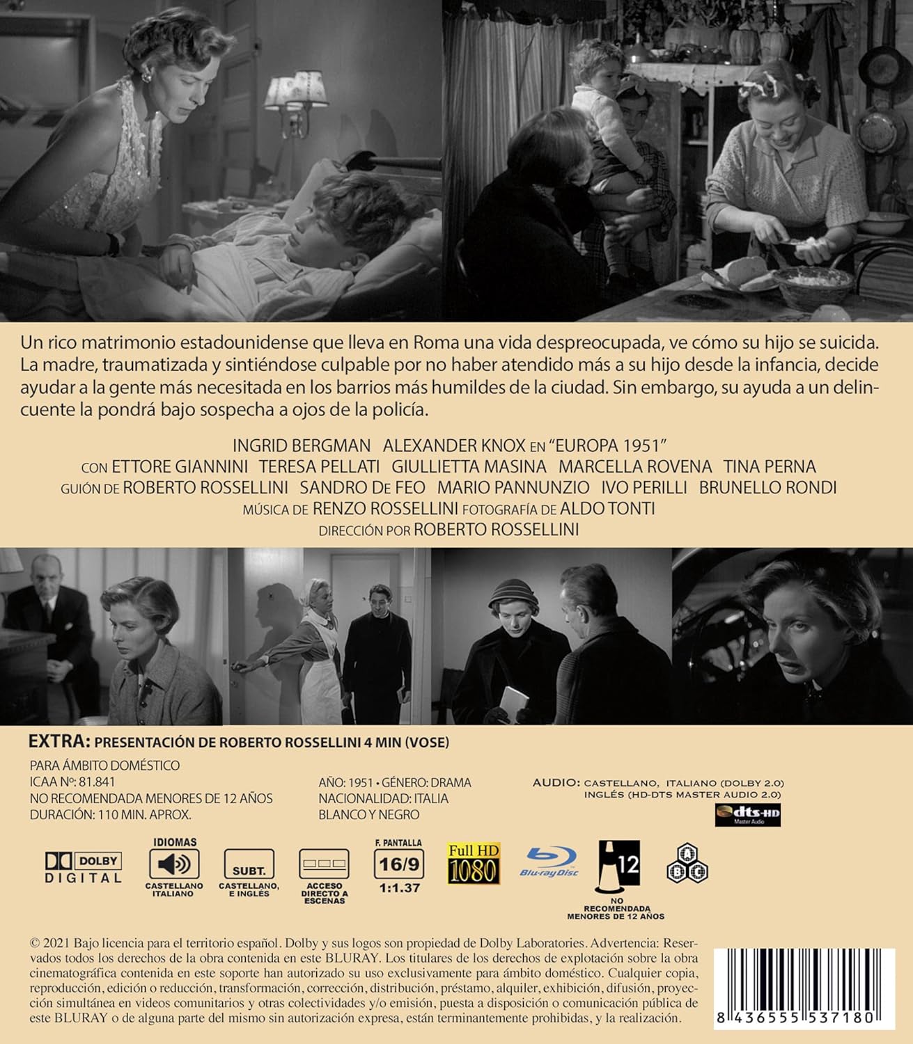 Europa 1951 (ej svensk text) (Blu-ray) - 2