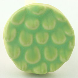 Stig Lindberg (1967) Unique Miniature Button with Green Glaze 3 cm