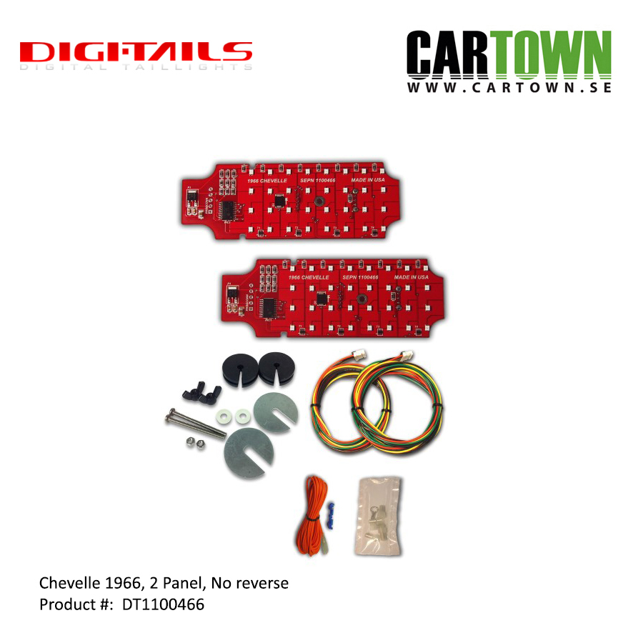 1966 Chevelle - 2 Panel Sequential LED Taillight Kit - 3