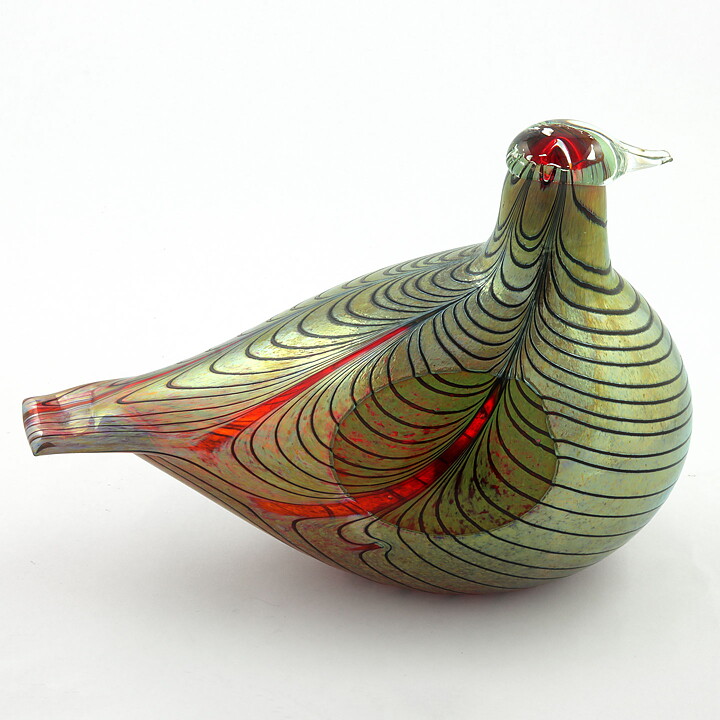 オイバ・トイッカ キジ Pheasant  ガラスの鳥 オブジェ 置物 1981年 23/16 cm (7)