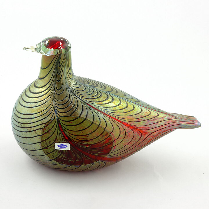 オイバ・トイッカ キジ Pheasant  ガラスの鳥 オブジェ 置物 1981年 23/16 cm (7)