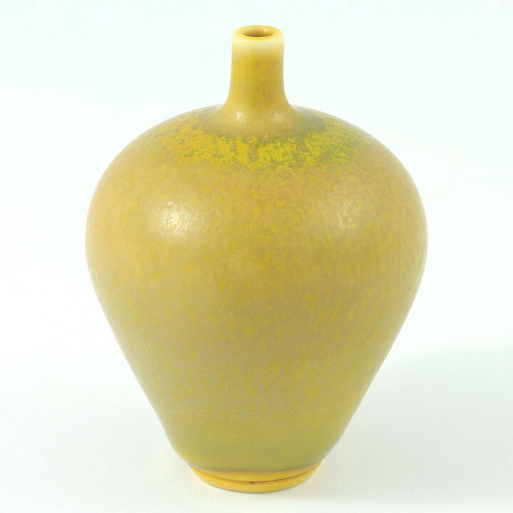 Berndt Friberg (1968) Unique Yellow Haresfur Vase 6 cm