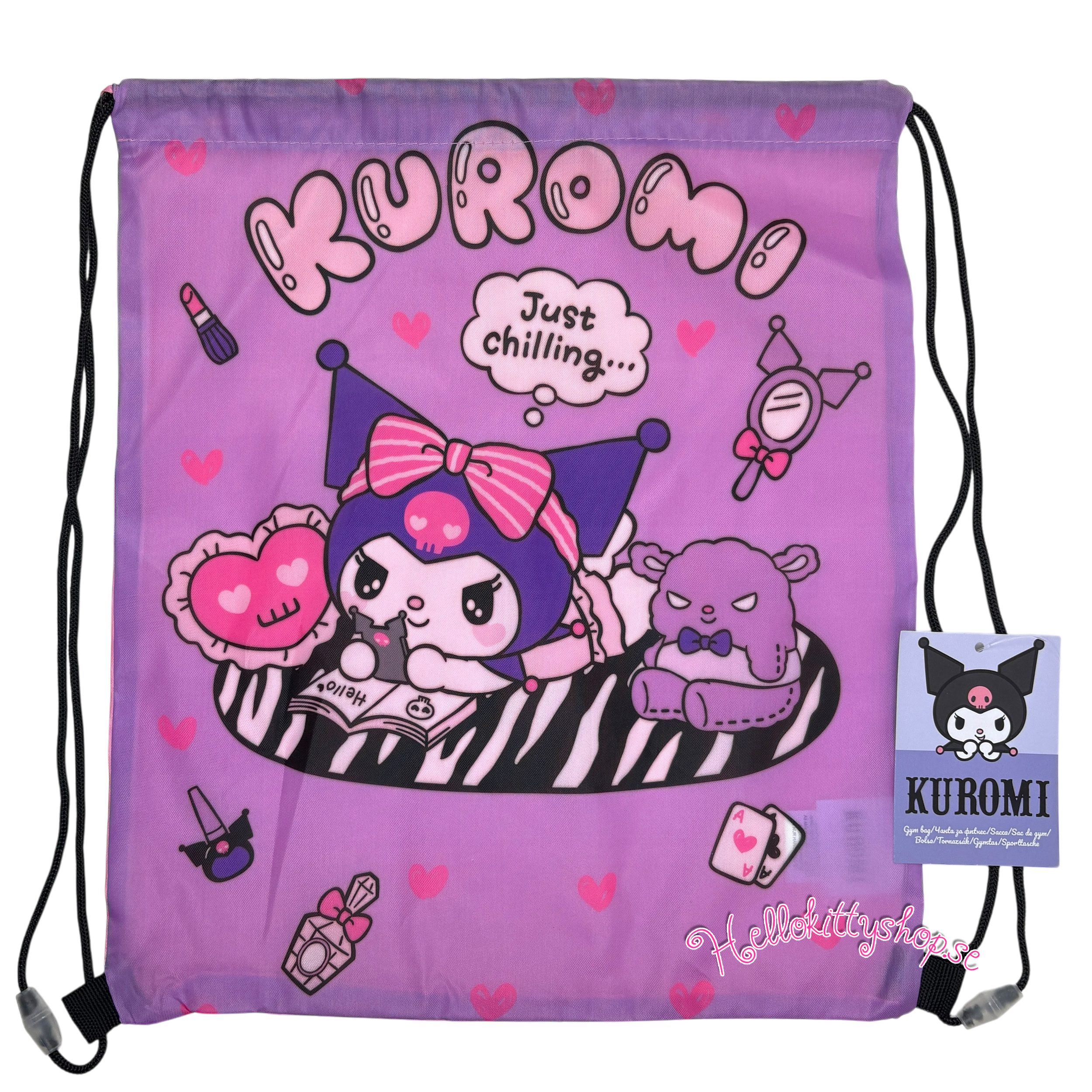 Kuromi Gympåse - Chilling 40 cm