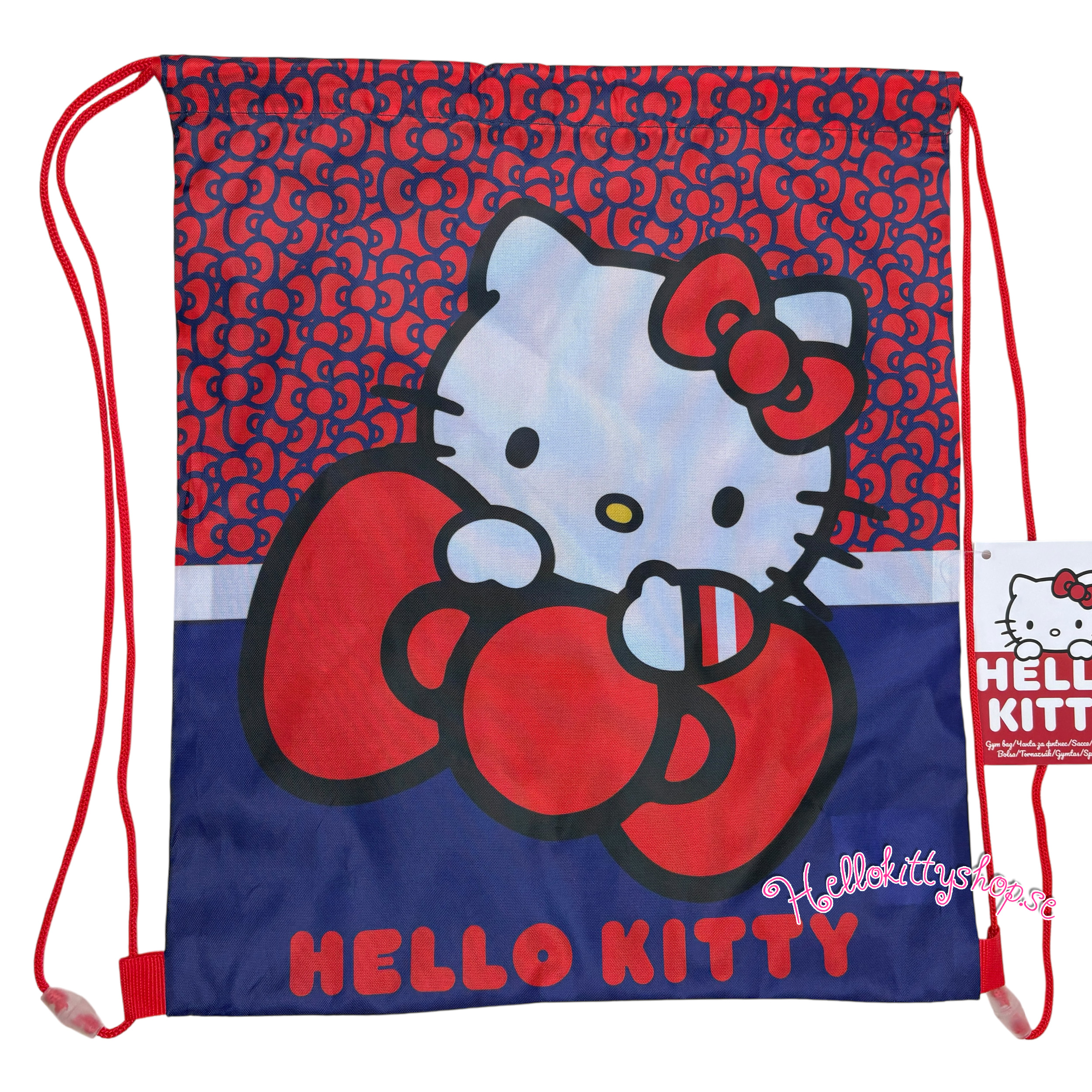Hello Kitty Gympåse - Red Bow 40 cm