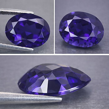 Impresionante piedra preciosa suelta de iolita natural ovalada de 10 x 8 mm de alta calidad de 2,50 ct