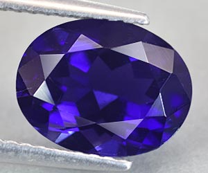 Impresionante piedra preciosa suelta de iolita natural ovalada de 10 x 8 mm de alta calidad de 2,50 ct - 2