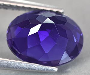 Impresionante piedra preciosa suelta de iolita natural ovalada de 10 x 8 mm de alta calidad de 2,50 ct - 3