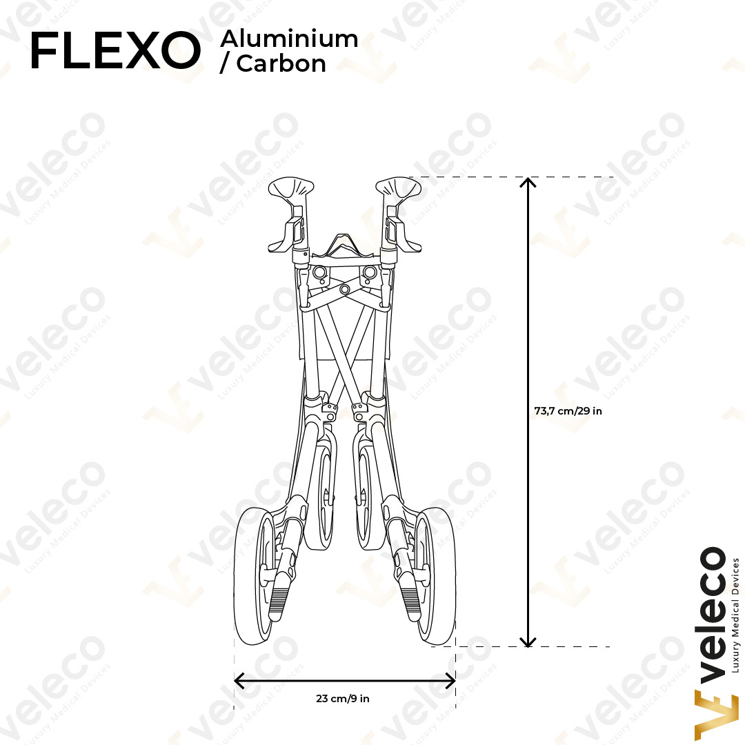 Rollator Hopfällbar - Flexo Silver - 23