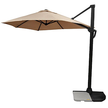 SIDOHÄNGT PARASOLL 300x300 ANTRACIT/BEIGE