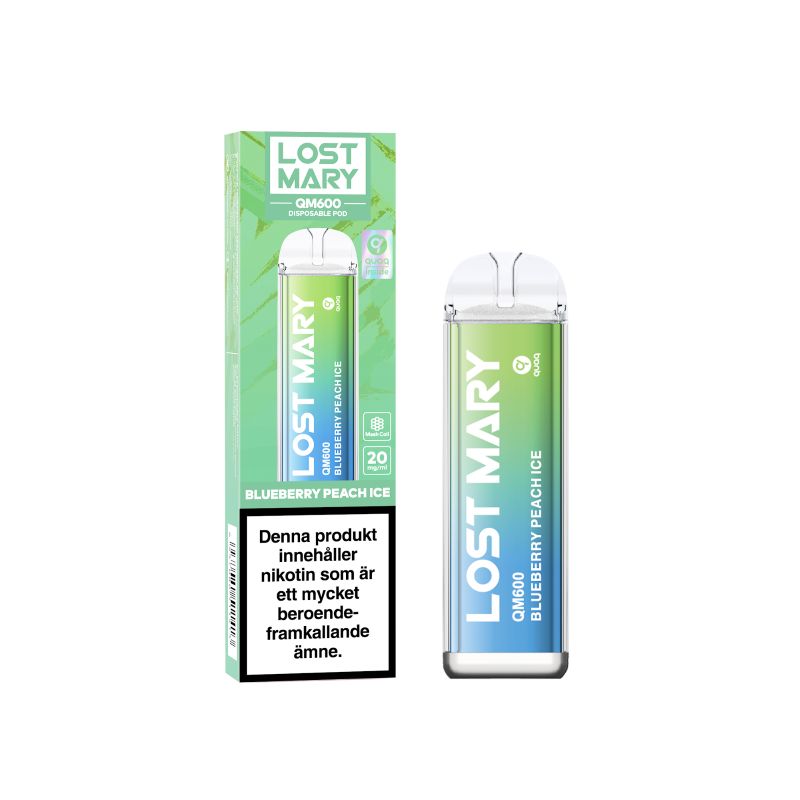 Lost Mary QM600 Engångs Vape - Blueberry Peach Ice
