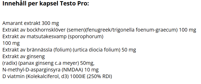 TESTO PRO, 120 kapslar - 2
