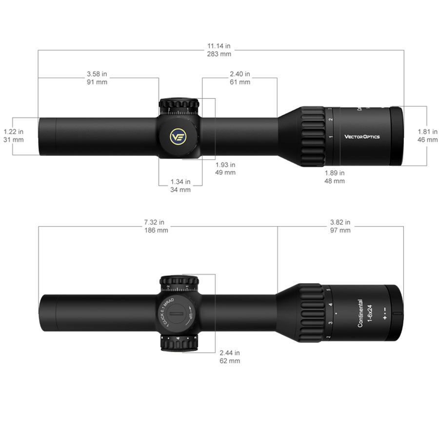 Vector Optics Continental x6 1-6x24i VEC-FDR Fiber HD SFP Tactical - 11