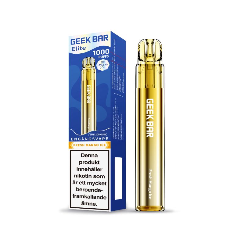 Prefilled Pod Kit Kp GEEK BAR Elite 1000 Blueberry Ice Frn 64,00kr/st Geek  Bar Elite For Sale