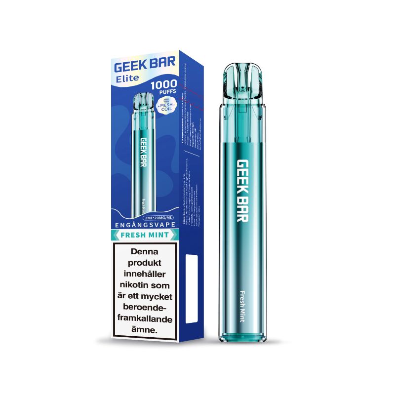 Geek Bar Elite 1000 engångs vape – smak av frisk mint, långvarig modell