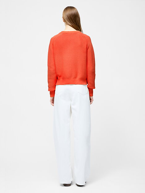 Stickad jumper Lily lång ärm orange - 2