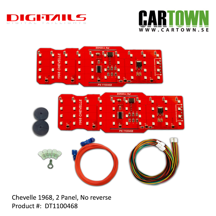 1968 Chevelle - 2 Panel Sequential LED Taillight Kit - 3