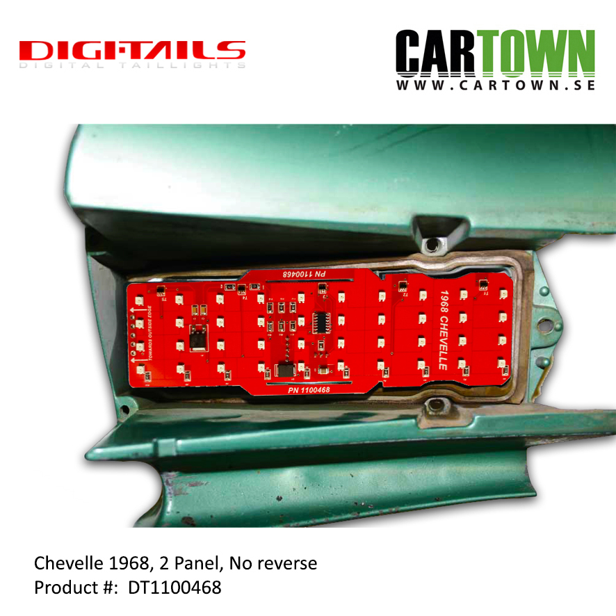 1968 Chevelle - 2 Panel Sequential LED Taillight Kit - 2