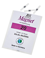 B/S-Spange Magnet med markering, Storlek 20 (10 st)