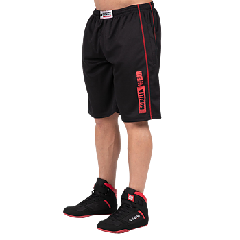 Wallace Mesh Shorts, black/red