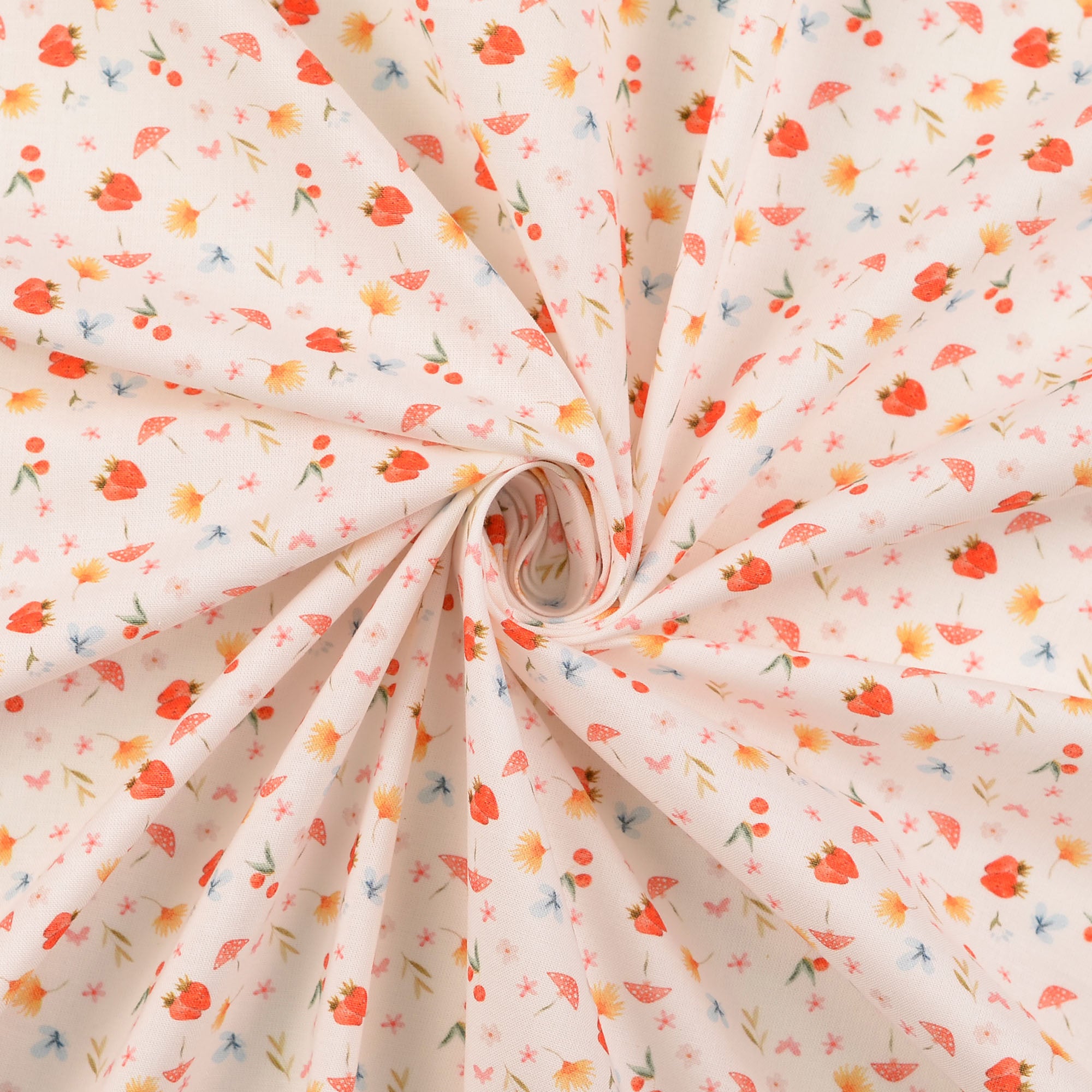 Poplin Frukt & Svamp - 2
