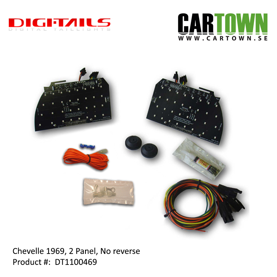1969 Chevelle - 2 Panel Sequential LED Taillight Kit - 3