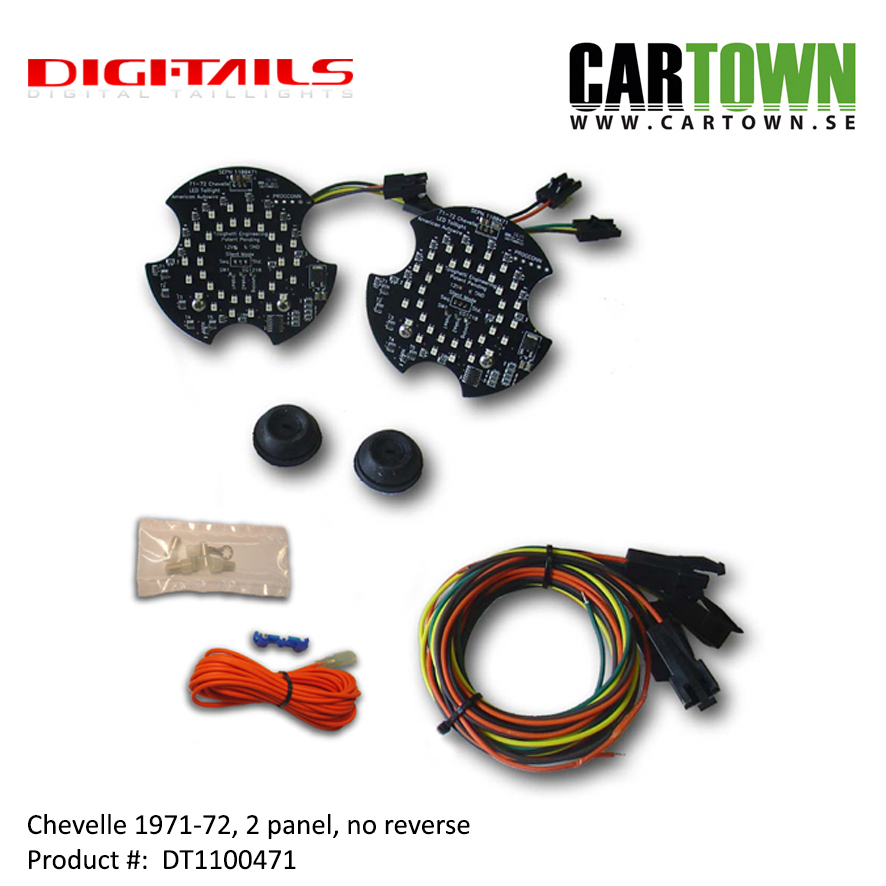 1971-72 Chevelle - 2 Panel Sequential LED Taillight Kit - 3
