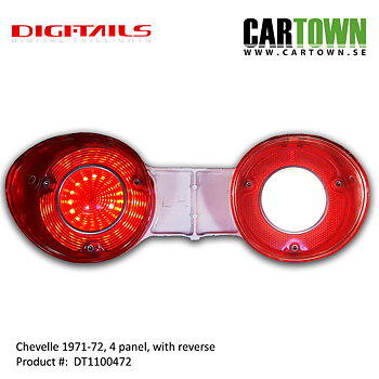 1971-72 Chevelle - 4 Panel Sequential LED Taillight Kit