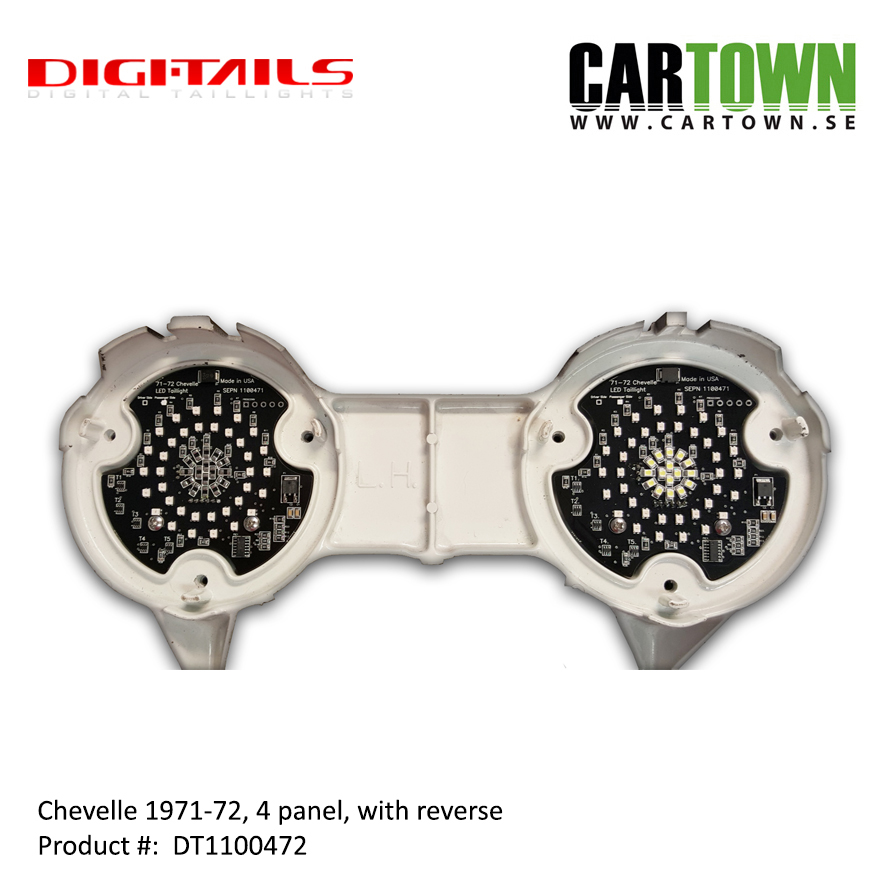 1971-72 Chevelle - 4 Panel Sequential LED Taillight Kit - 2