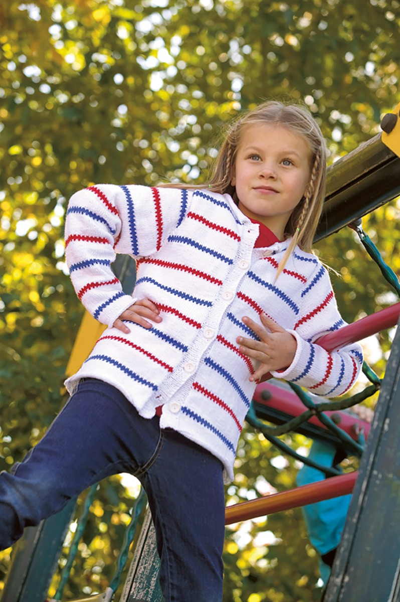 Cardigan and Dress with different Pippi stripes - 3