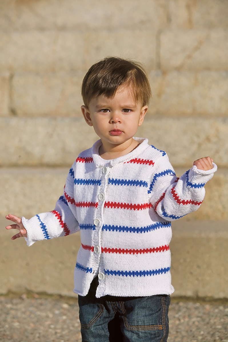 Cardigan and Dress with different Pippi stripes - 4