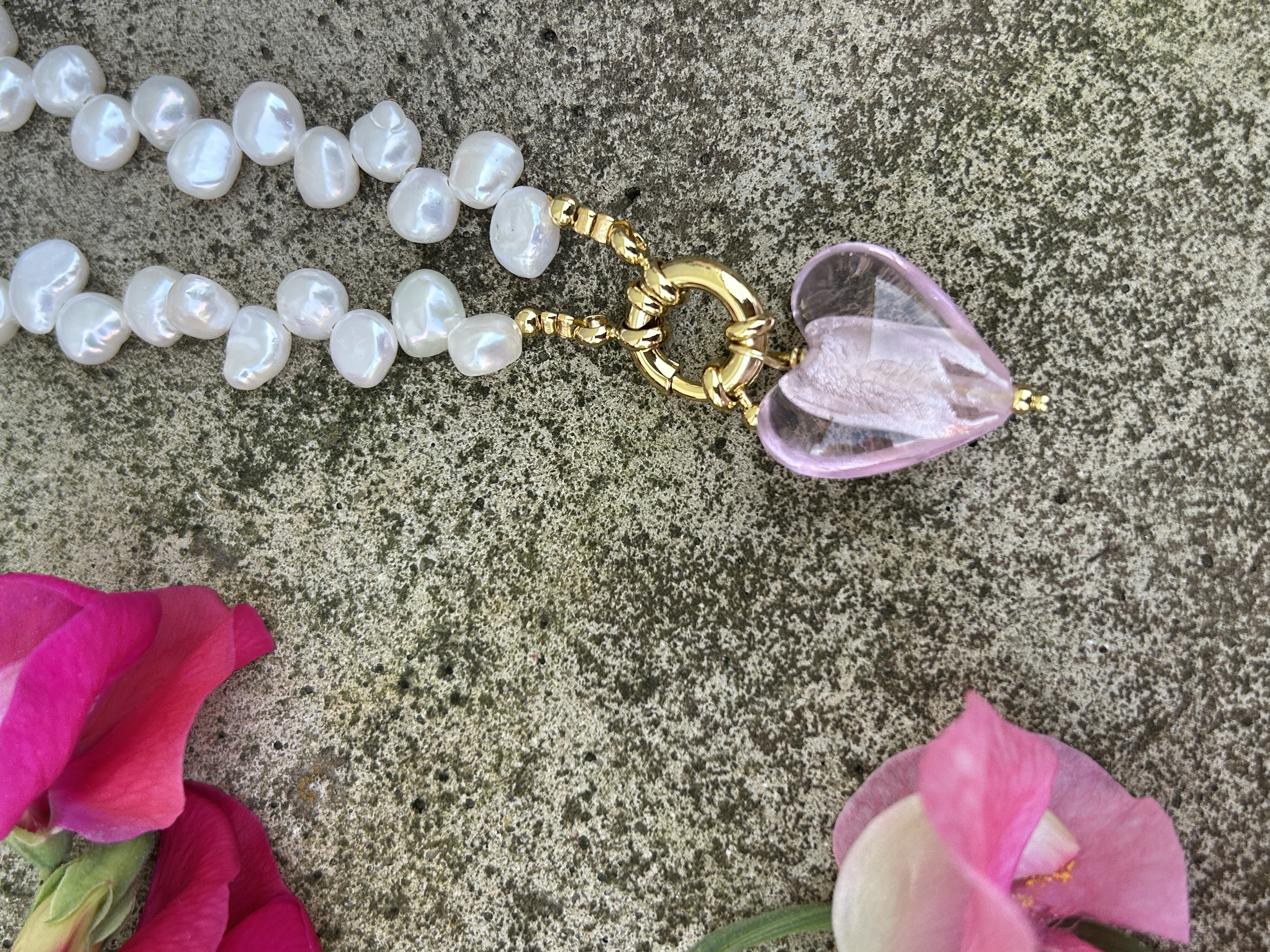 Halsband Love Pendant Pink - 2