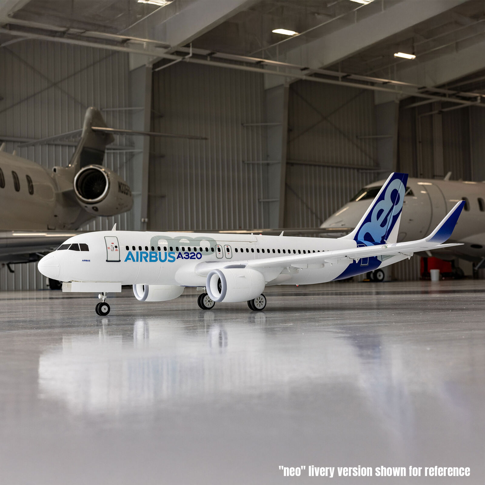 E-Flite EFL-1495 Airbus A320neo Twin 64mm EDF BNF Basic with AS3X+ and SAFE Select, Base White - 11