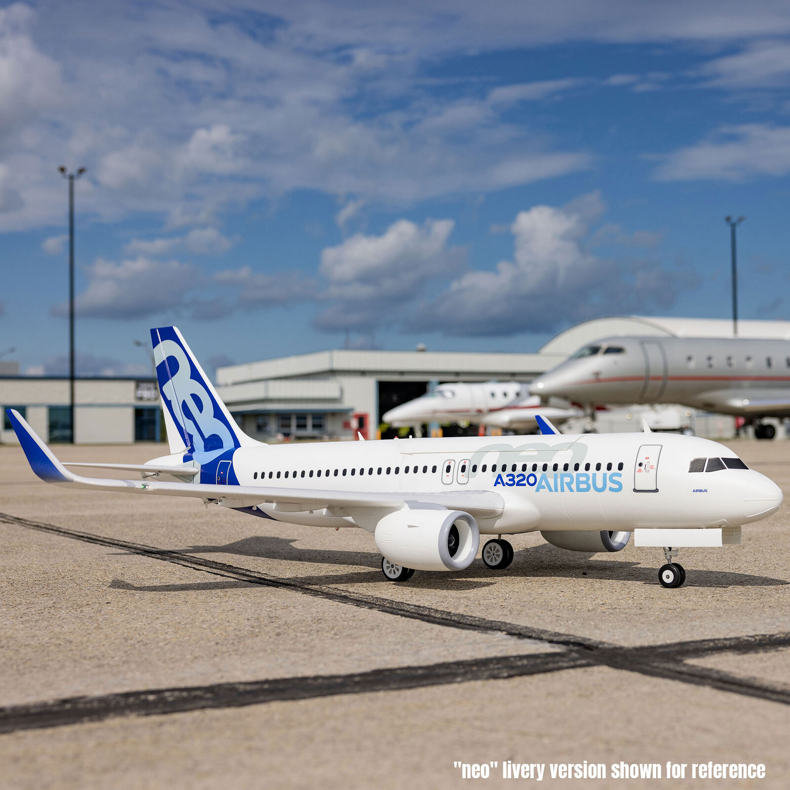 E-Flite EFL-1495 Airbus A320neo Twin 64mm EDF BNF Basic with AS3X+ and SAFE Select, Base White - 12
