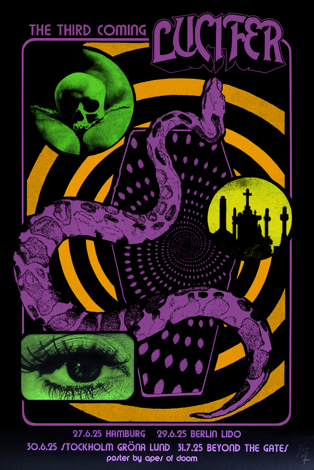 LUCIFER - POSTER, THE THIRD COMING, LTD SCREEN PRINT