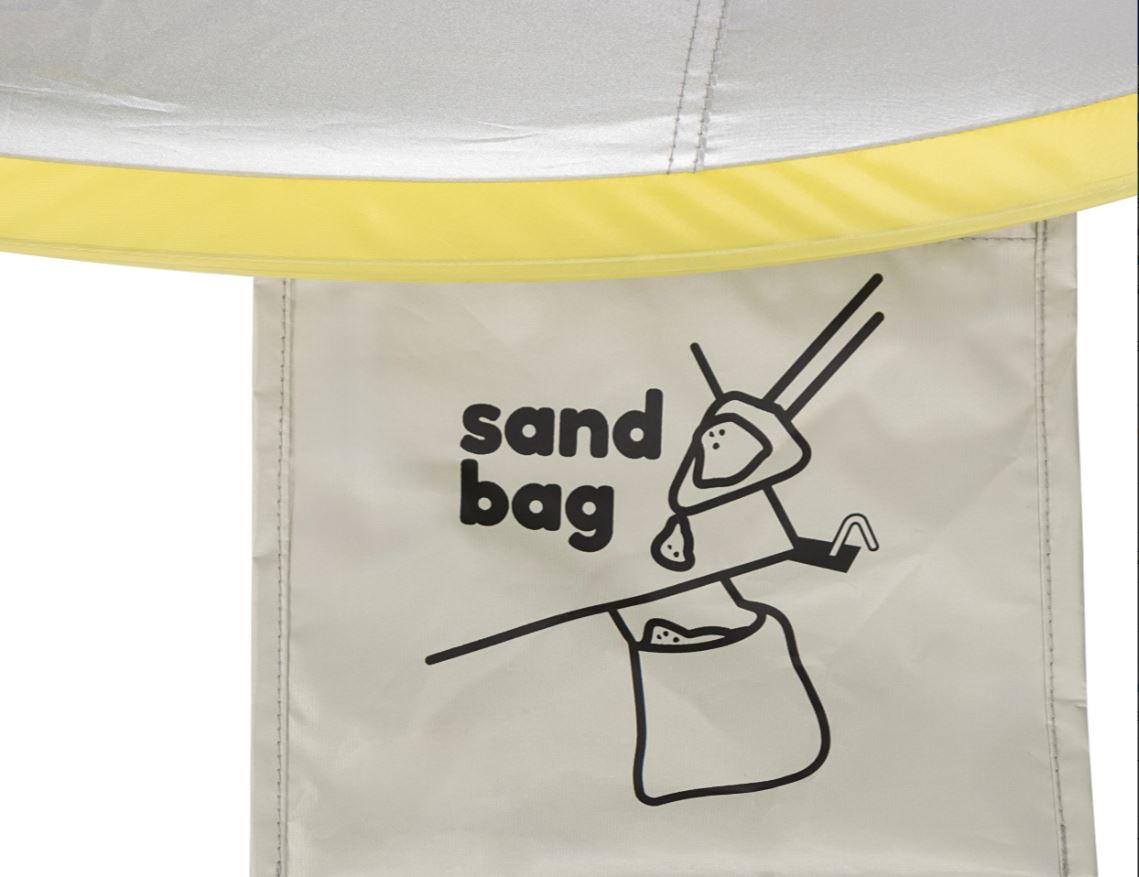 Strandskydd/strandtält för sol- och vindskydd - POP-UP 168 x 168 x 130 cm - 5